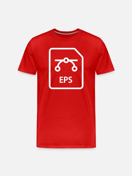 Fichier EPS - T-shirt bio Premium Homme - rouge