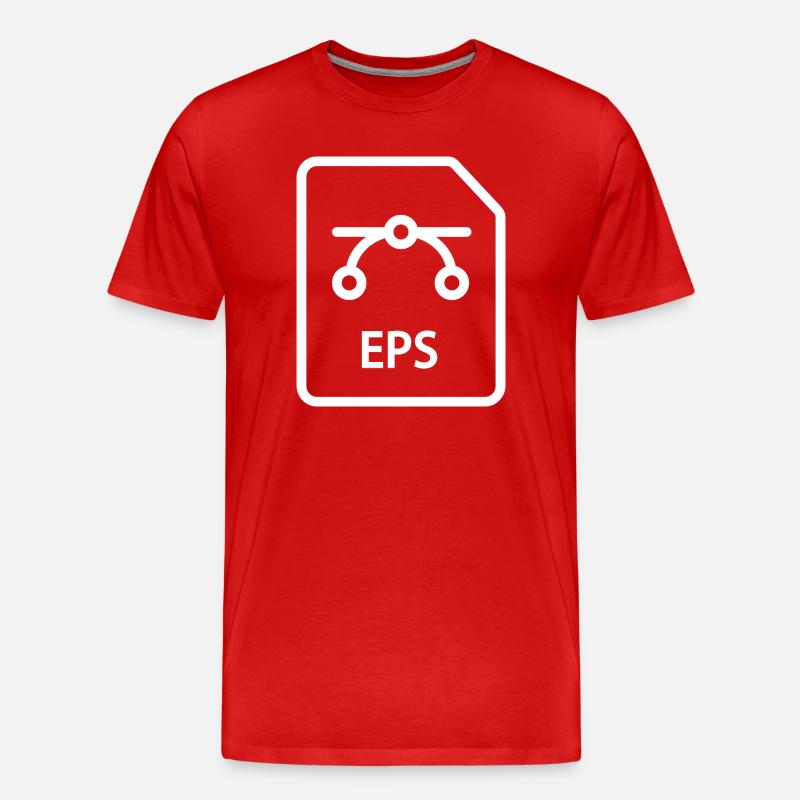 EPS-Datei - Männer Premium Bio T-Shirt - Rot