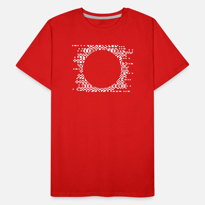 Pixel Circle Abstract Nebula Men's Premium Organic T-Shirt