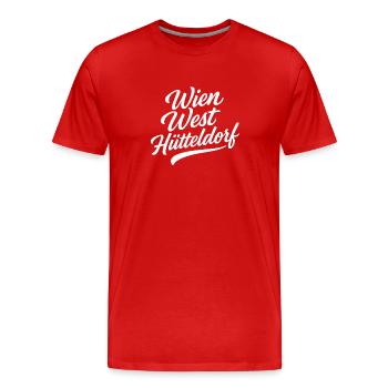 Vienne-Ouest Hütteldorf - T-shirt bio Premium Homme - rouge - Devant - Damien (186cm)