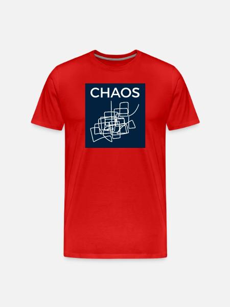 Chaos Lines - Men's Premium Organic T-Shirt - red
