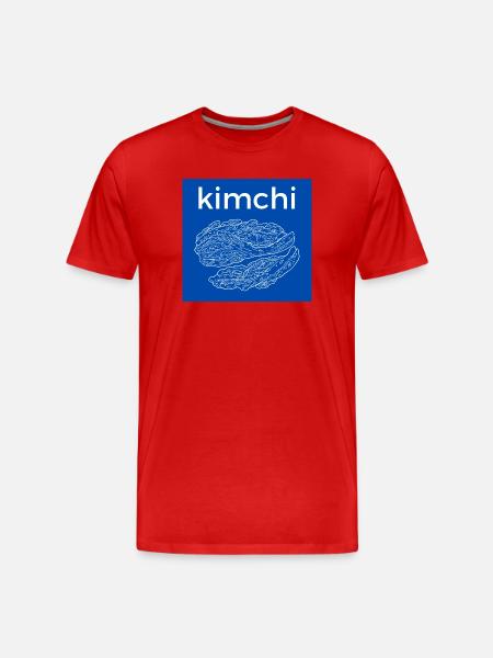 Kimchi Line Style Blue - Men's Premium Organic T-Shirt - red