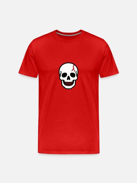 teschio_anatomico - T-shirt bio Premium Homme - rouge