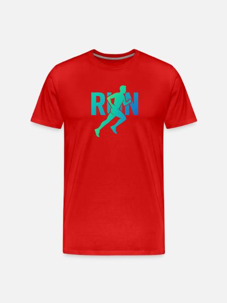 Dynamic Runner RUN - Men's Premium Organic T-Shirt - red