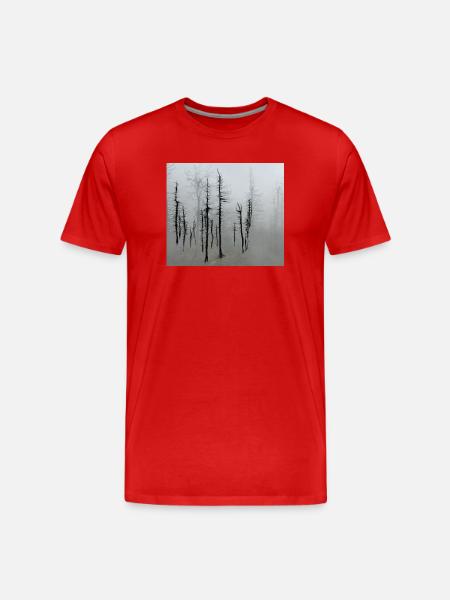 Totholzfichten_im_Nebel - T-shirt bio Premium Homme - rouge
