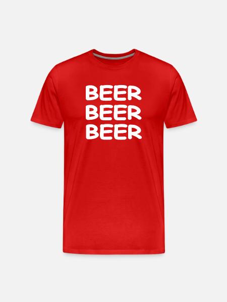 Bier - Männer Premium Bio T-Shirt - Rot