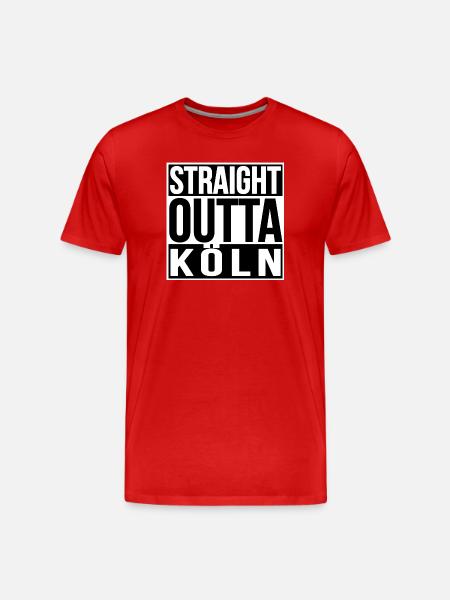 STRAIGHT OUTTA KÖLN - Männer Premium Bio T-Shirt - Rot