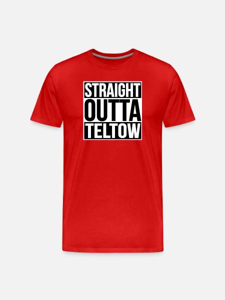 Straight Outta Teltow - Männer Premium Bio T-Shirt - Rot