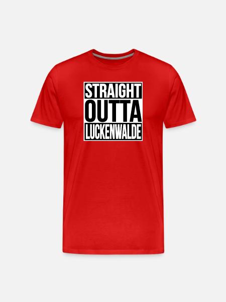 Straight Outta Luckenwalde - Men's Premium Organic T-Shirt - red