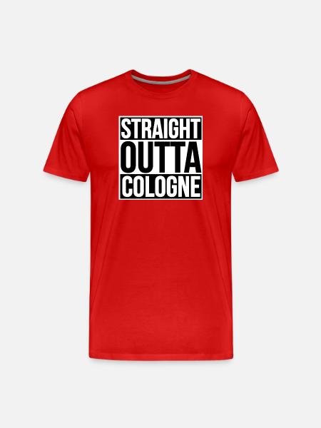 STRAIGHT OUTTA KÖLN - Männer Premium Bio T-Shirt - Rot