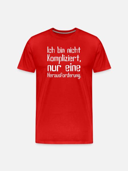 Not complicated – challenge - Men's Premium Organic T-Shirt - red