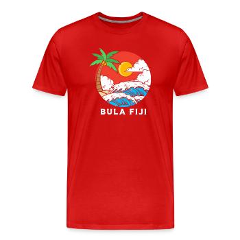 Fiji - Men's Premium Organic T-Shirt - red - Front - Damien (186cm)