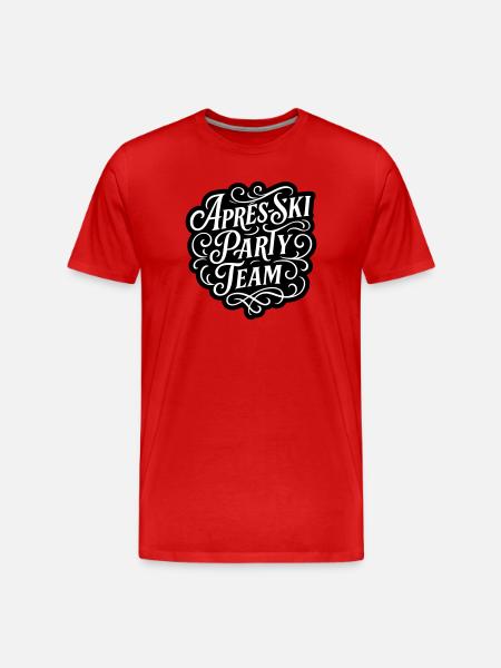 Après Ski Party Team - Men's Premium Organic T-Shirt - red