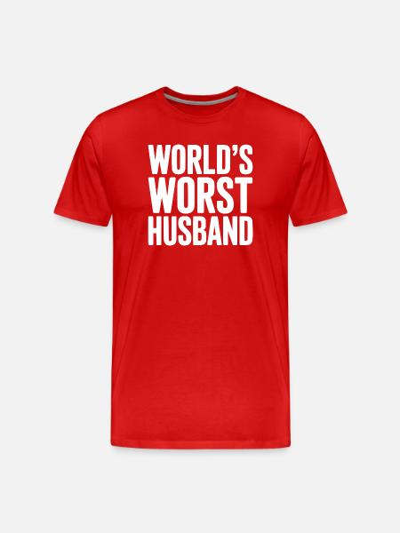 World’s Worst Husband - Men's Premium Organic T-Shirt - red