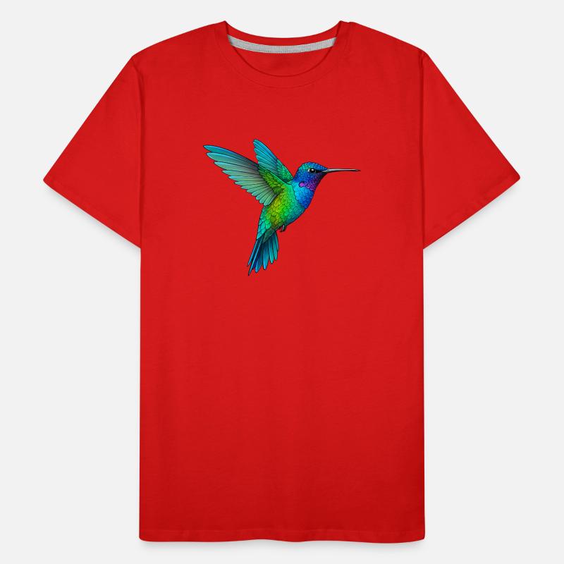 Rainbow Hummingbird Flight Men's Premium Organic T-Shirt