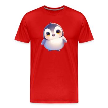 Penguins Penguin - Men's Premium Organic T-Shirt - red - Front - Damien (186cm)