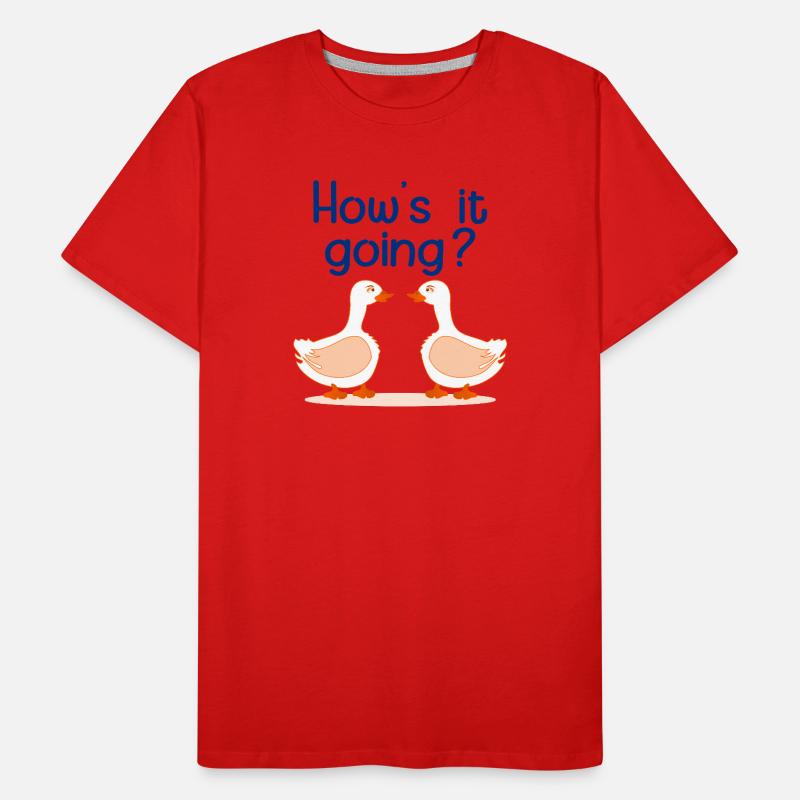 GÄNSE-GANS-FREUNDSCHAFT Männer Premium Bio T-Shirt