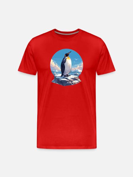 Pingouins Pingouin - T-shirt bio Premium Homme - rouge