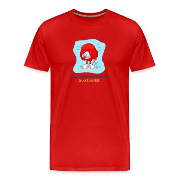 I'm fed up – winter! - Men's Premium Organic T-Shirt - red - Front - Damien (186cm)