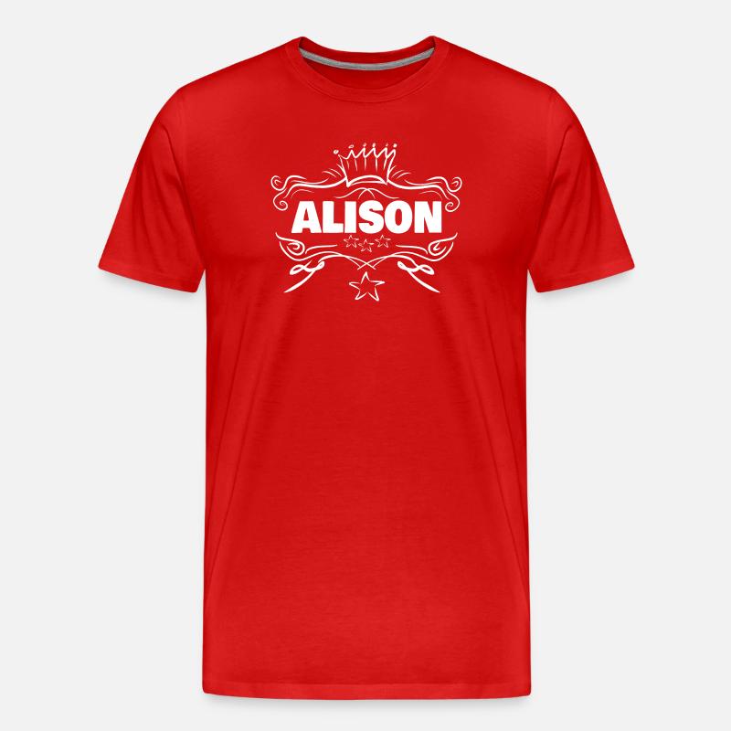 Alison als Baby - Männer Premium Bio T-Shirt - Rot