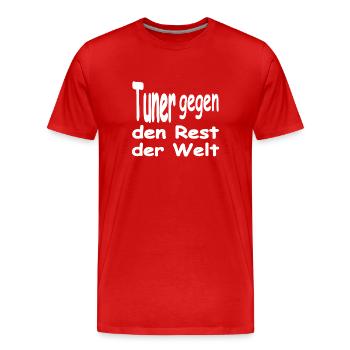 Tuner - Männer Premium Bio T-Shirt - Rot - Vorne - Damien (186cm)