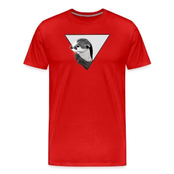 Otter - Männer Premium Bio T-Shirt - Rot - Vorne - Damien (186cm)