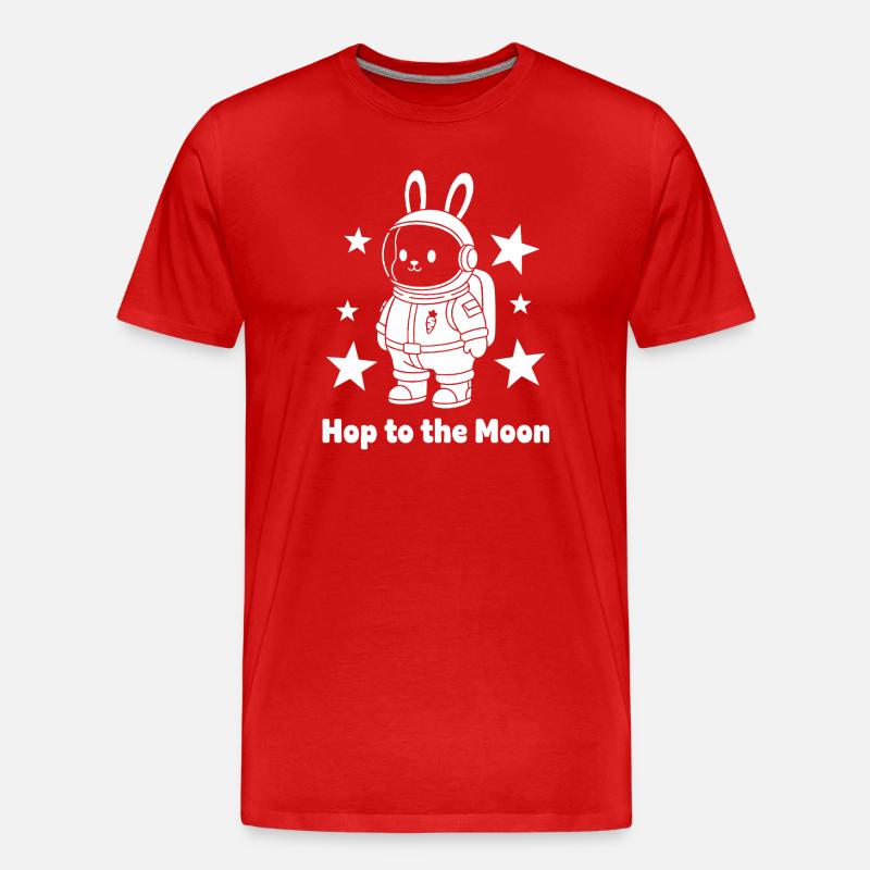 Moonhopper Bunny en combinaison spatiale - T-shirt bio Premium Homme - rouge
