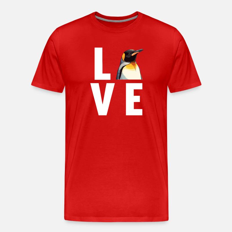 Pinguine Pinguin - Männer Premium Bio T-Shirt - Rot