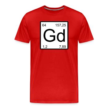 Gd Elementar Minimal Grafik - Männer Premium Bio T-Shirt - Rot - Vorne - Damien (186cm)
