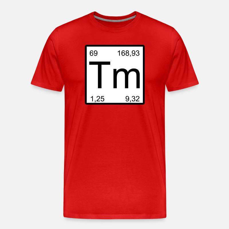 Thulium Elementdesign - Männer Premium Bio T-Shirt - Rot