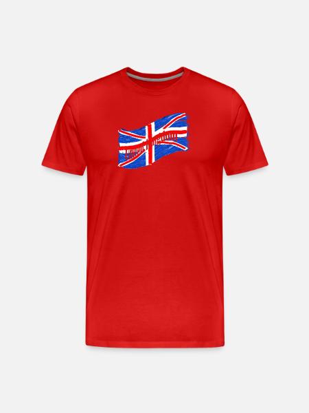 Drapeau de l’Angleterre - T-shirt bio Premium Homme - rouge