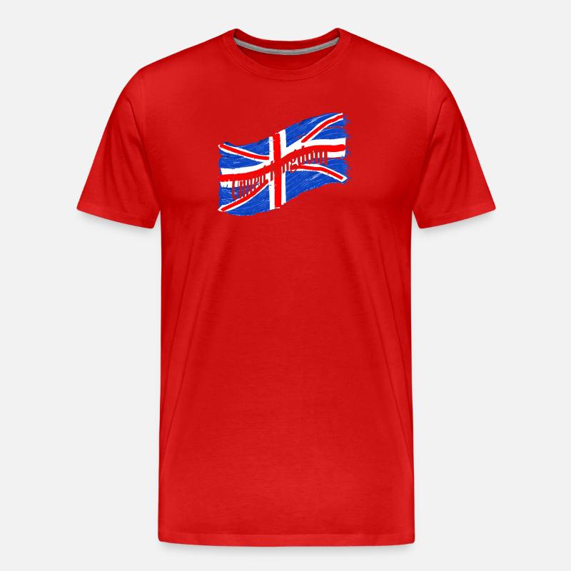 Drapeau de l’Angleterre - T-shirt bio Premium Homme - rouge