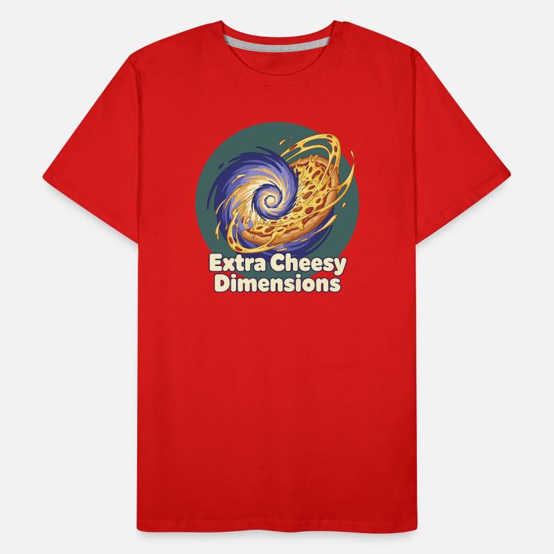 Pizza aux dimensions extra fromagées T-shirt bio Premium Homme