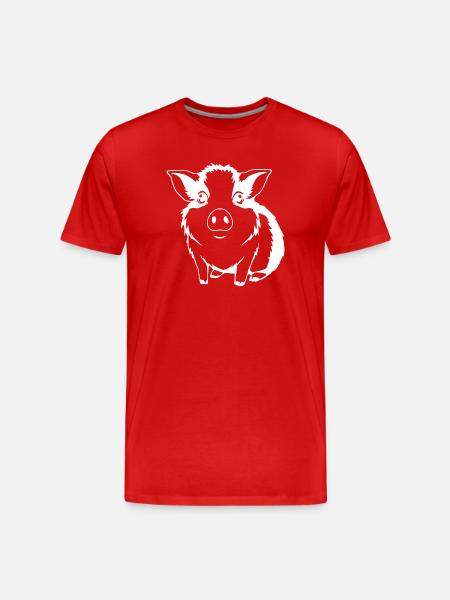 Guinea Pig T-shirt Gift - Men's Premium Organic T-Shirt - red