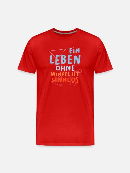 Math Teacher Geometry School Mathematics - Men's Premium Organic T-Shirt - red