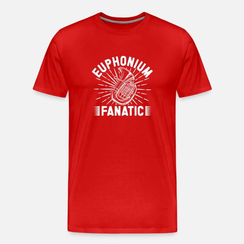 Bariton Player Fanatic Euphonium - Männer Premium Bio T-Shirt - Rot