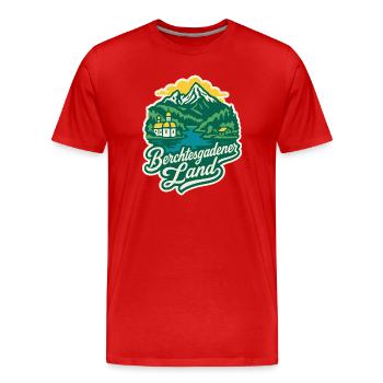 Berchtesgadener Land Bayern - Männer Premium Bio T-Shirt - Rot - Vorne - Damien (186cm)