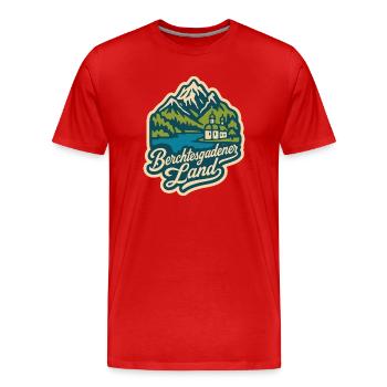 Berchtesgadener Land - Männer Premium Bio T-Shirt - Rot - Vorne - Damien (186cm)