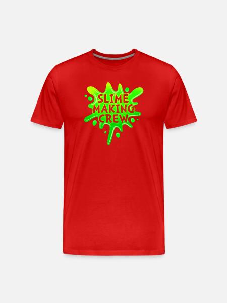Schleimig Schleim Slime - Männer Premium Bio T-Shirt - Rot