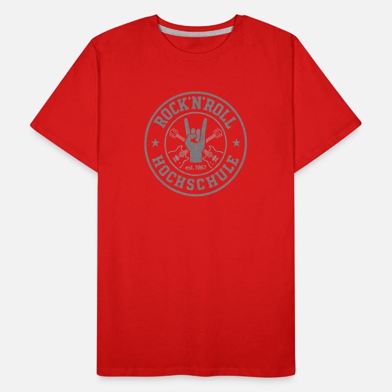 Rock 'n' Roll College Logo Men's Premium Organic T-Shirt