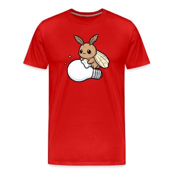 Motte poliert Lampe - Männer Premium Bio T-Shirt - Rot - Vorne - Damien (186cm)