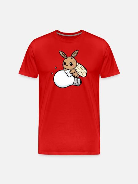 Moth Polishes Lamp - Men's Premium Organic T-Shirt - red