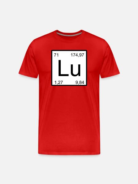Lu Element Art Minimal Chemistry - Men's Premium Organic T-Shirt - red