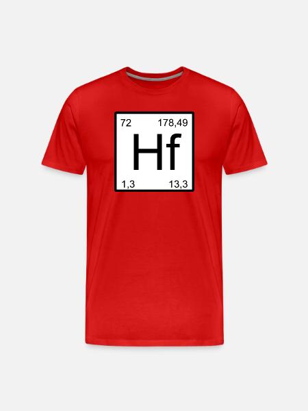 Hafnium Elementtile – Minimal - T-shirt bio Premium Homme - rouge