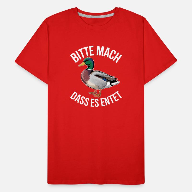 Duck Please Make It Duck Saying Funny Ducks Men's Premium Organic T-Shirt