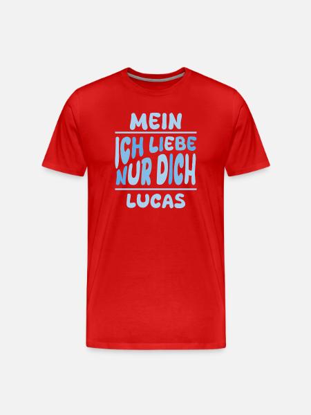 Lucas als Mann - Männer Premium Bio T-Shirt - Rot
