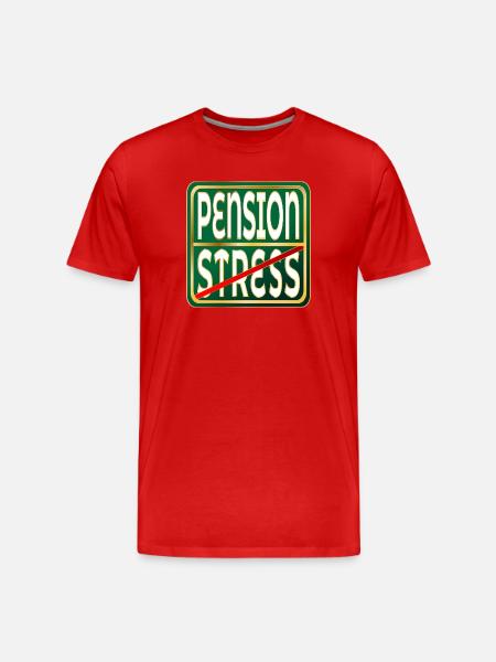 Work Pension Stress - Men's Premium Organic T-Shirt - red
