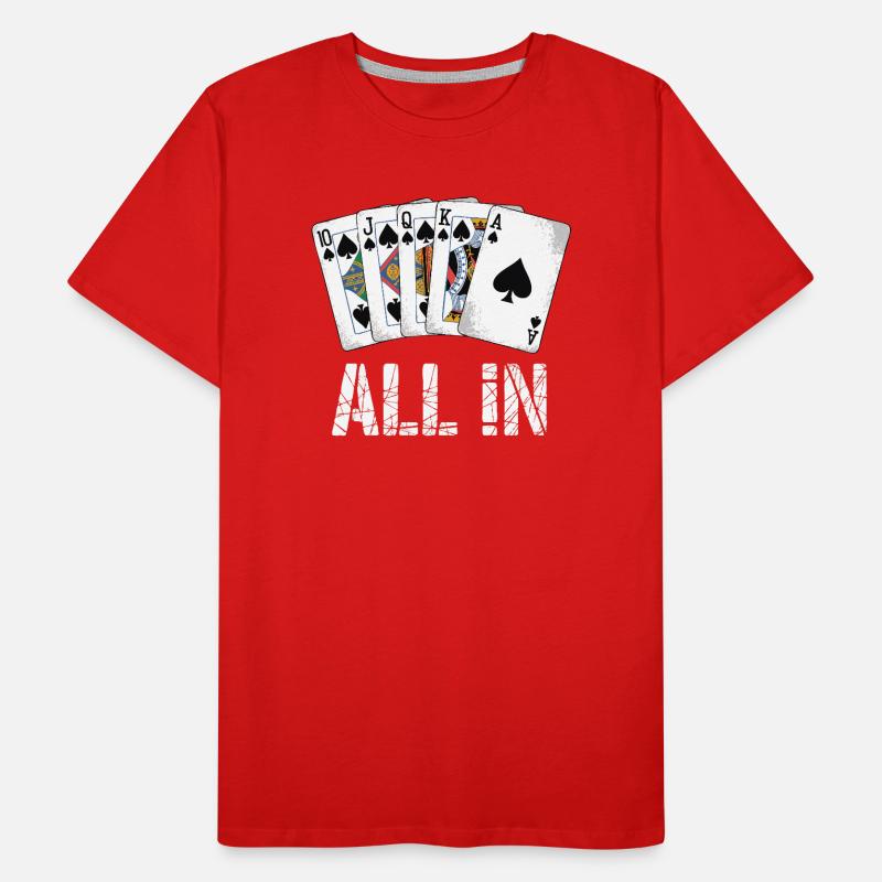 Poker Royal Flush - Conception ALL IN T-shirt bio Premium Homme