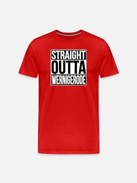 Wernigerode Street Motto - Männer Premium Bio T-Shirt - Rot