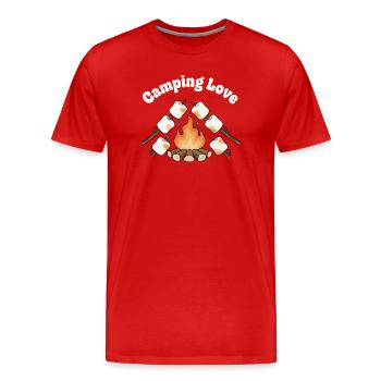 Campfire Love Marshmallows - Men's Premium Organic T-Shirt - red - Front - Damien (186cm)
